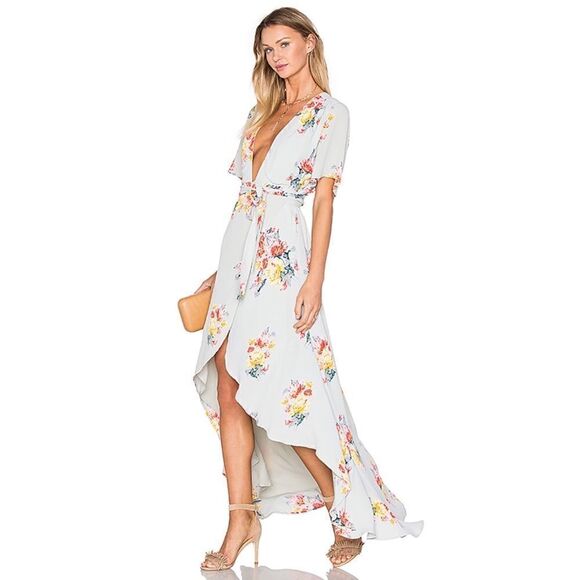 Privacy Please KRAUSE wrap floral maxi Dress - Picture 9 of 12